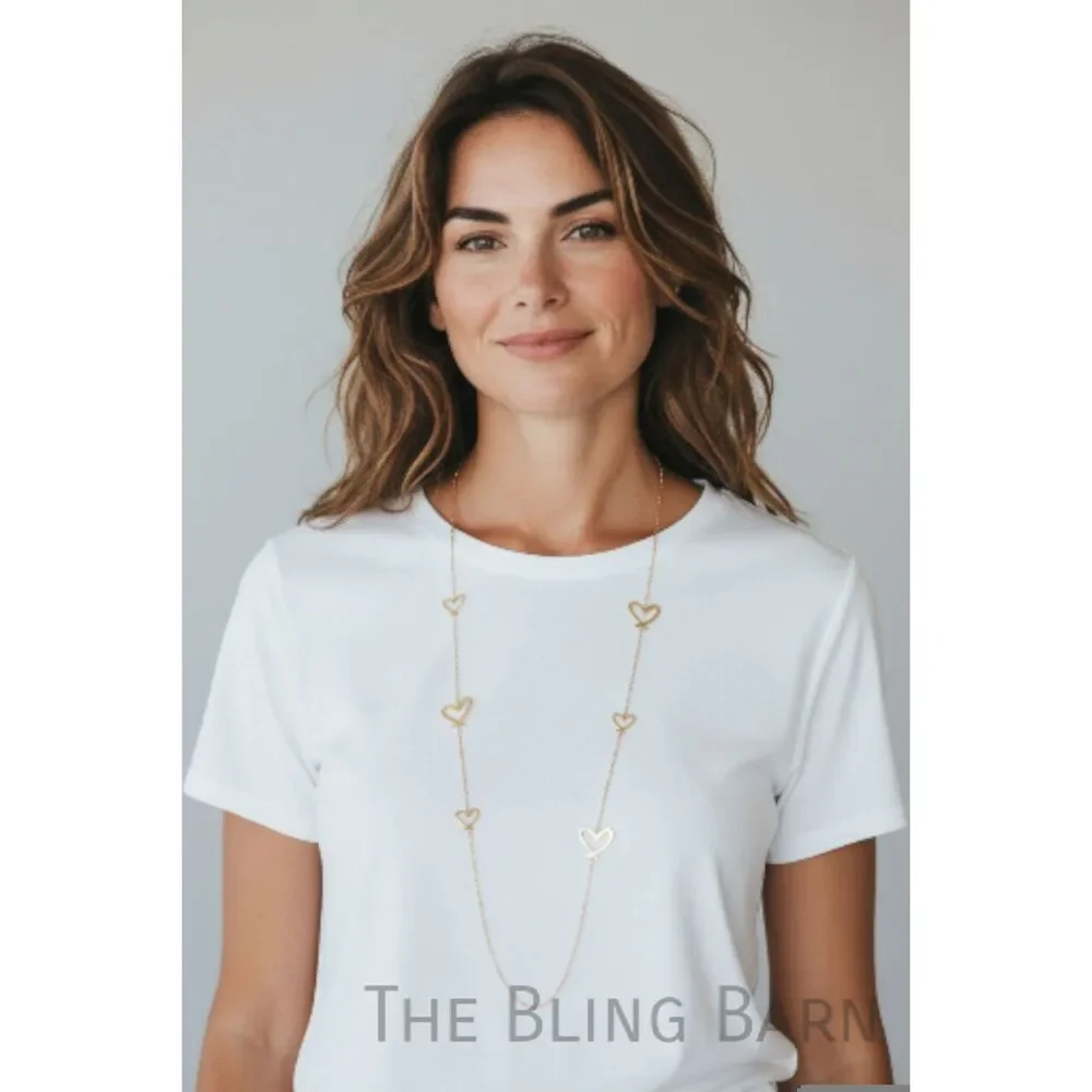 Forever Yours Heart Station Necklace